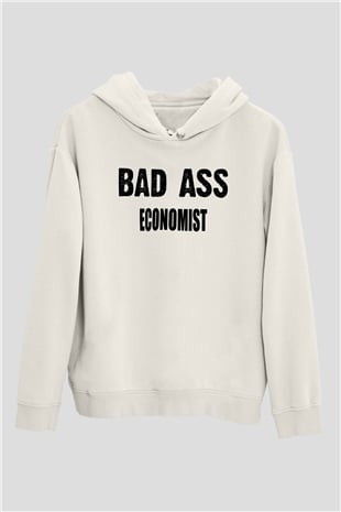 Ekonomist Beyaz Unisex Kapüşonlu Sweatshirt