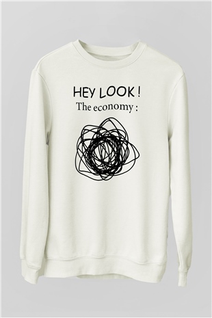Ekonomist Beyaz Unisex Sweatshirt