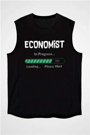 Ekonomist Siyah Unisex Kolsuz Tişört