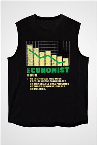 Ekonomist Siyah Unisex Kolsuz Tişört