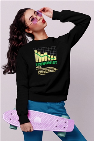 Ekonomist Siyah Unisex Sweatshirt
