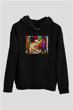 Ekspresyonizm Siyah Unisex Hoodie