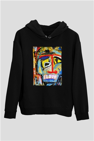 Ekspresyonizm Siyah Unisex Hoodie