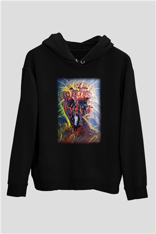Ekspresyonizm Siyah Unisex Hoodie