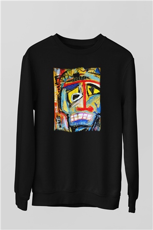 Ekspresyonizm Siyah Unisex Sweatshirt