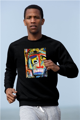 Ekspresyonizm Siyah Unisex Sweatshirt