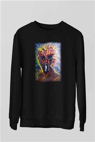 Ekspresyonizm Siyah Unisex Sweatshirt
