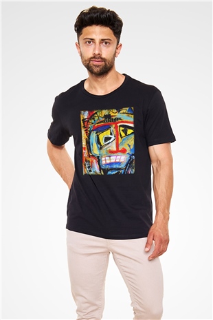 Ekspresyonizm Siyah Unisex Tişört T-Shirt - TişörtFabrikası