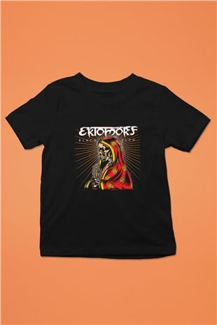 Ektomorf Baskılı Unisex Siyah Çocuk Tişört