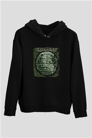 Ektomorf Baskılı Unisex Siyah Hoodie