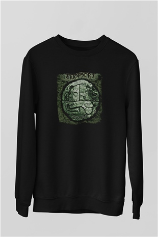 Ektomorf Baskılı Unisex Siyah Sweatshirt