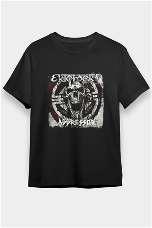 Ektomorf Baskılı Unisex Siyah Tişört
