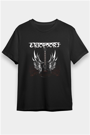Ektomorf Baskılı Unisex Siyah Tişört