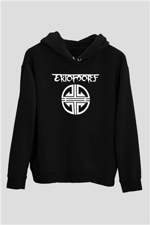 Ektomorf Siyah Unisex Kapüşonlu Sweatshirt