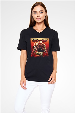 Ektomorf Siyah Unisex V Yaka Tişört T-Shirt