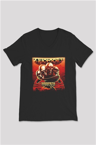 Ektomorf Siyah Unisex V Yaka Tişört T-Shirt