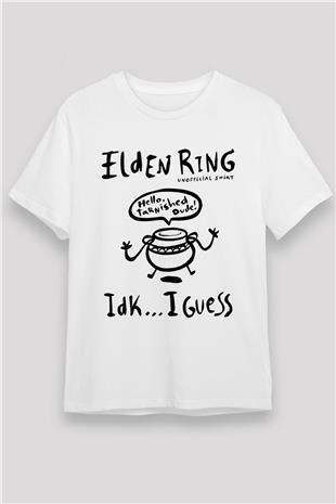 Elden Ring Baskılı Unisex Beyaz Tişört - Tshirt