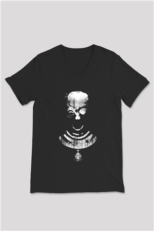 Elden Ring Baskılı Unisex Siyah V Yaka Tişört - Tshirt