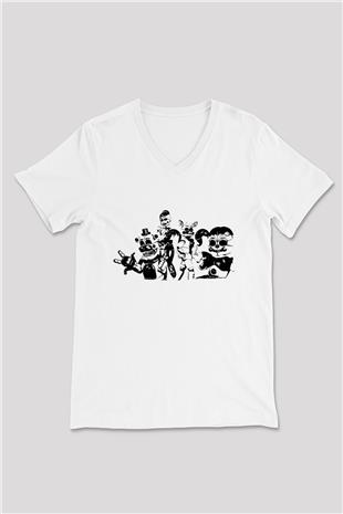 Elden Ring Baskılı Unisex Siyah V Yaka Tişört - Tshirt