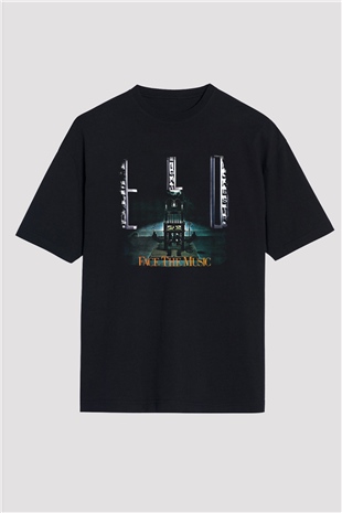 Electric Light Orchestra Baskılı Unisex Siyah Oversize Tişört