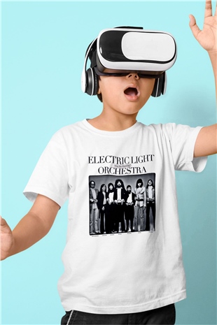 Electric Light Orchestra Baskılı Unisex Beyaz Çocuk Tişört