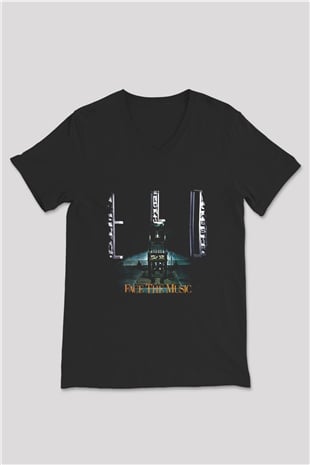 Electric Light Orchestra Baskılı Unisex Siyah V Yaka Tişört