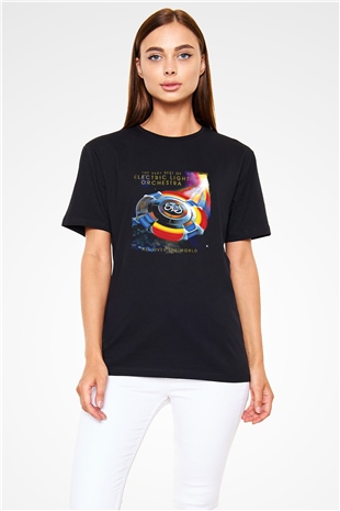 Electric Light Orchestra Baskılı Unisex Siyah Tişört
