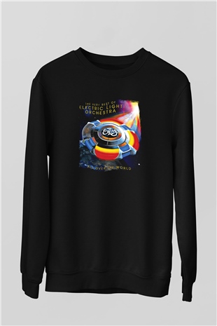 Electric Light Orchestra Baskılı Unisex Siyah Sweatshirt
