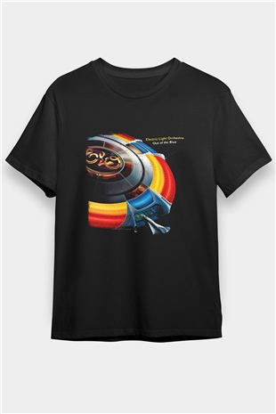 Electric Light Orchestra Baskılı Unisex Siyah Tişört