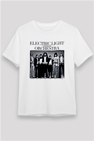 Electric Light Orchestra Baskılı Unisex Beyaz Tişört