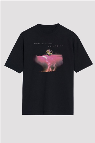 Electric Light Orchestra Baskılı Unisex Siyah Oversize Tişört