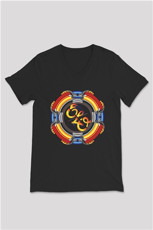 Electric Light Orchestra Siyah Unisex V Yaka Tişört T-Shirt