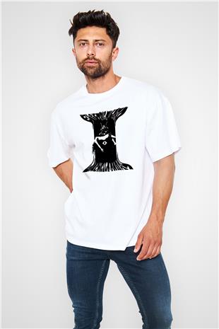 Electric Wizard Baskılı Beyaz Unisex Oversize Tişört - Tshirt