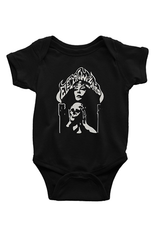 Electric Wizard Baskılı Unisex Siyah Bebek Body - Zıbın