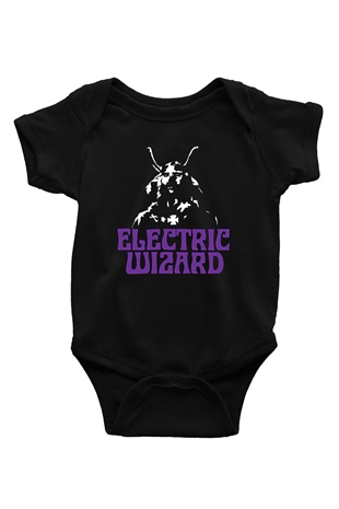 Electric Wizard Baskılı Unisex Siyah Bebek Body - Zıbın