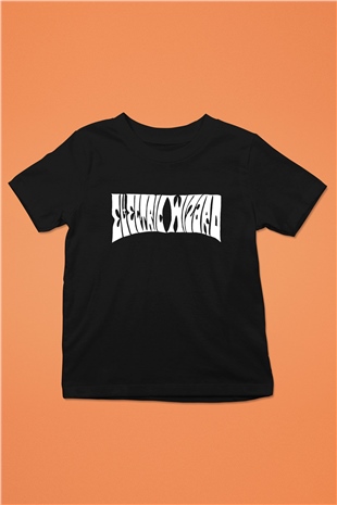 Electric Wizard Baskılı Unisex Siyah Çocuk Tişört - Tshirt