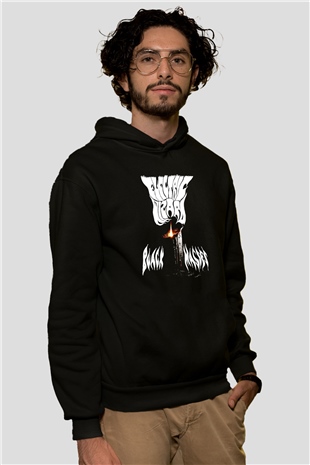 Electric Wizard Baskılı Unisex Siyah Kapüşonlu Sweatshirt