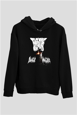 Electric Wizard Baskılı Unisex Siyah Kapüşonlu Sweatshirt