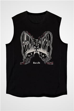 Electric Wizard Baskılı Unisex Siyah Kolsuz Tişört - Tshirt
