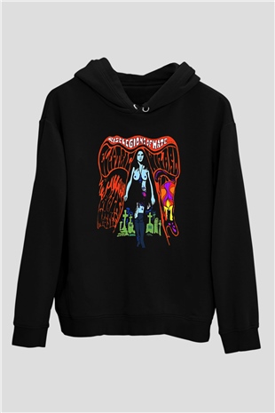 Electric Wizard Baskılı Unisex Siyah Kapüşonlu Sweatshirt