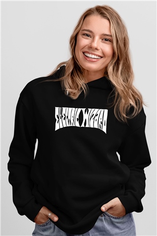 Electric Wizard Baskılı Unisex Siyah Kapüşonlu Sweatshirt