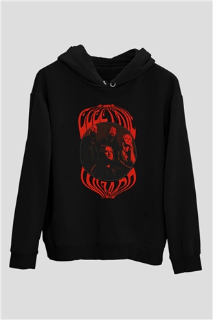Electric Wizard Baskılı Unisex Siyah Kapüşonlu Sweatshirt