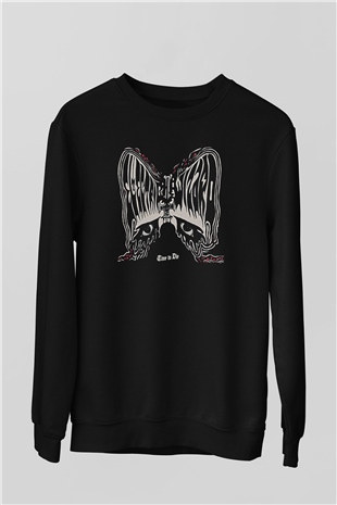 Electric Wizard Baskılı Unisex Siyah Sweatshirt