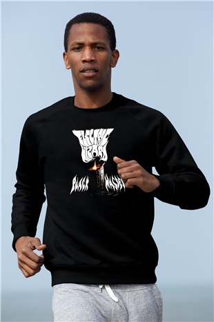Electric Wizard Baskılı Unisex Siyah Sweatshirt