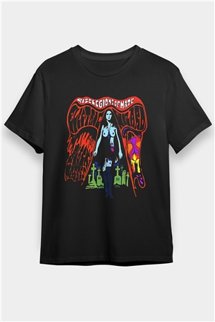 Electric Wizard Baskılı Unisex Siyah Tişört - Tshirt