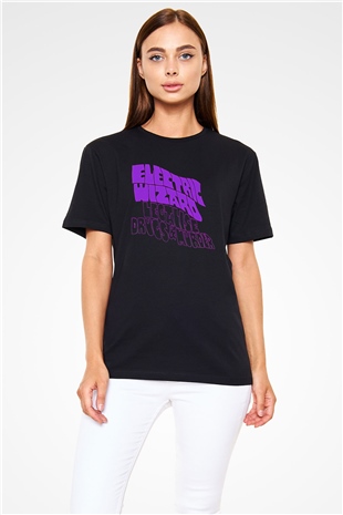 Electric Wizard Baskılı Unisex Siyah Tişört - Tshirt