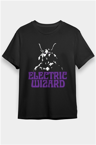 Electric Wizard Baskılı Unisex Siyah Tişört - Tshirt