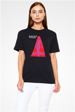Electric Wizard Baskılı Unisex Siyah Tişört - Tshirt