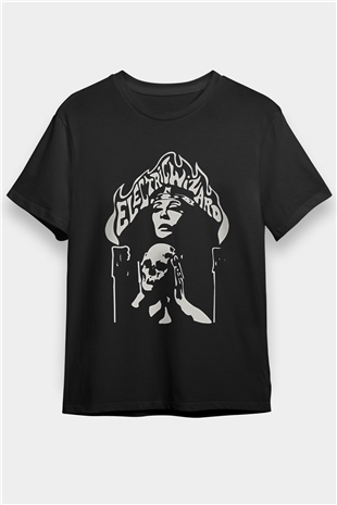 Electric Wizard Baskılı Unisex Siyah Tişört - Tshirt