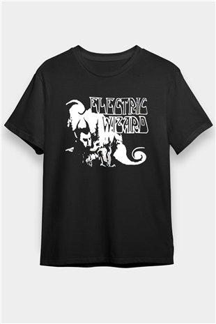Electric Wizard Baskılı Unisex Siyah Tişört - Tshirt